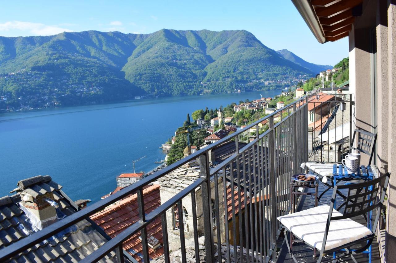 Romantic Home Stone With Amazing View Lake Of Como And Oleandra Laglio Exterior photo