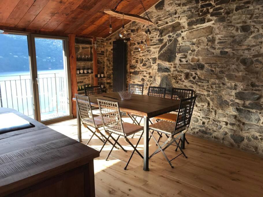 Romantic Home Stone With Amazing View Lake Of Como And Oleandra Laglio Exterior photo