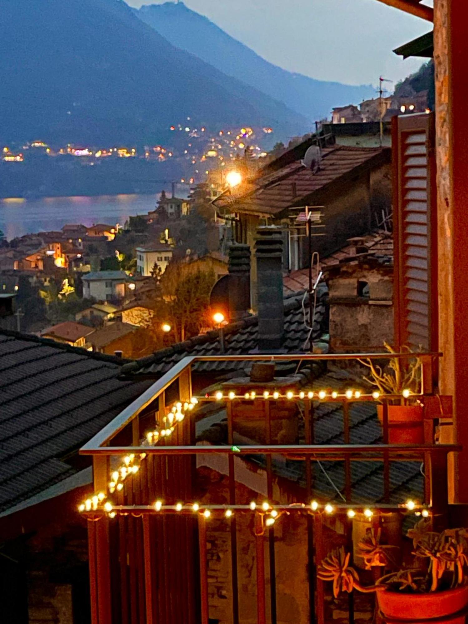 Romantic Home Stone With Amazing View Lake Of Como And Oleandra Laglio Exterior photo